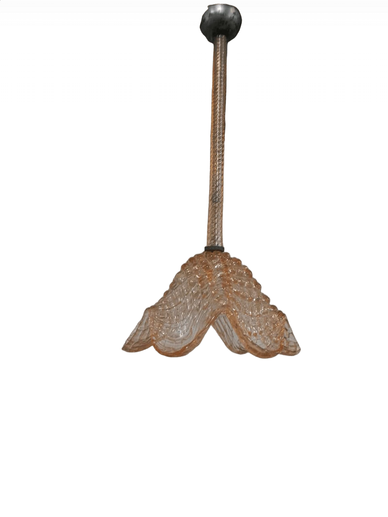 Murano glass and aluminium chandelier, 1940s 13