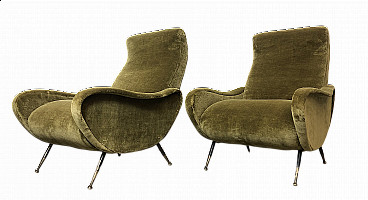 Pair of armchairs in the Lady style by Zanuso, 1950s