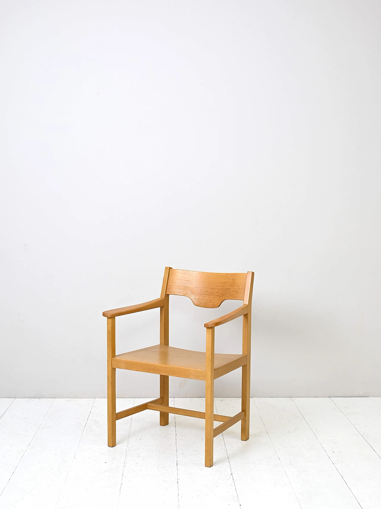 Oak chair with armrests by AB Carlström, 1960s 1