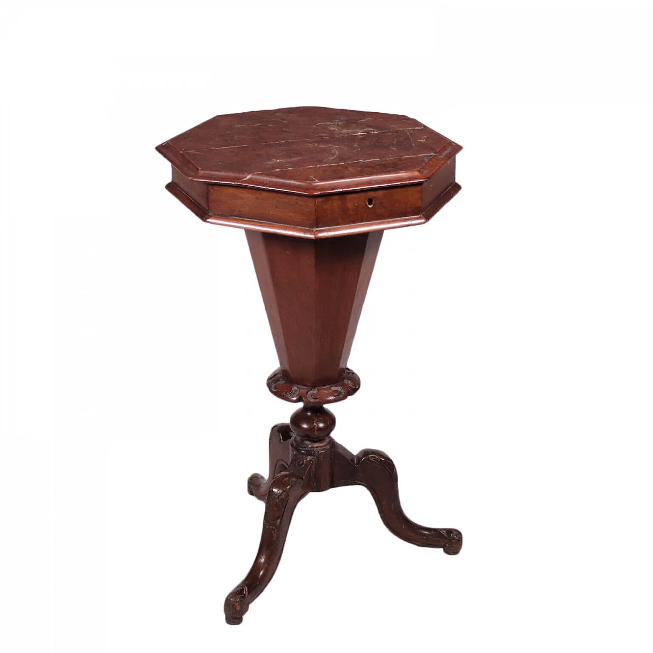 Tavolino da lavoro Nord Europa in legno di noce, '800 1