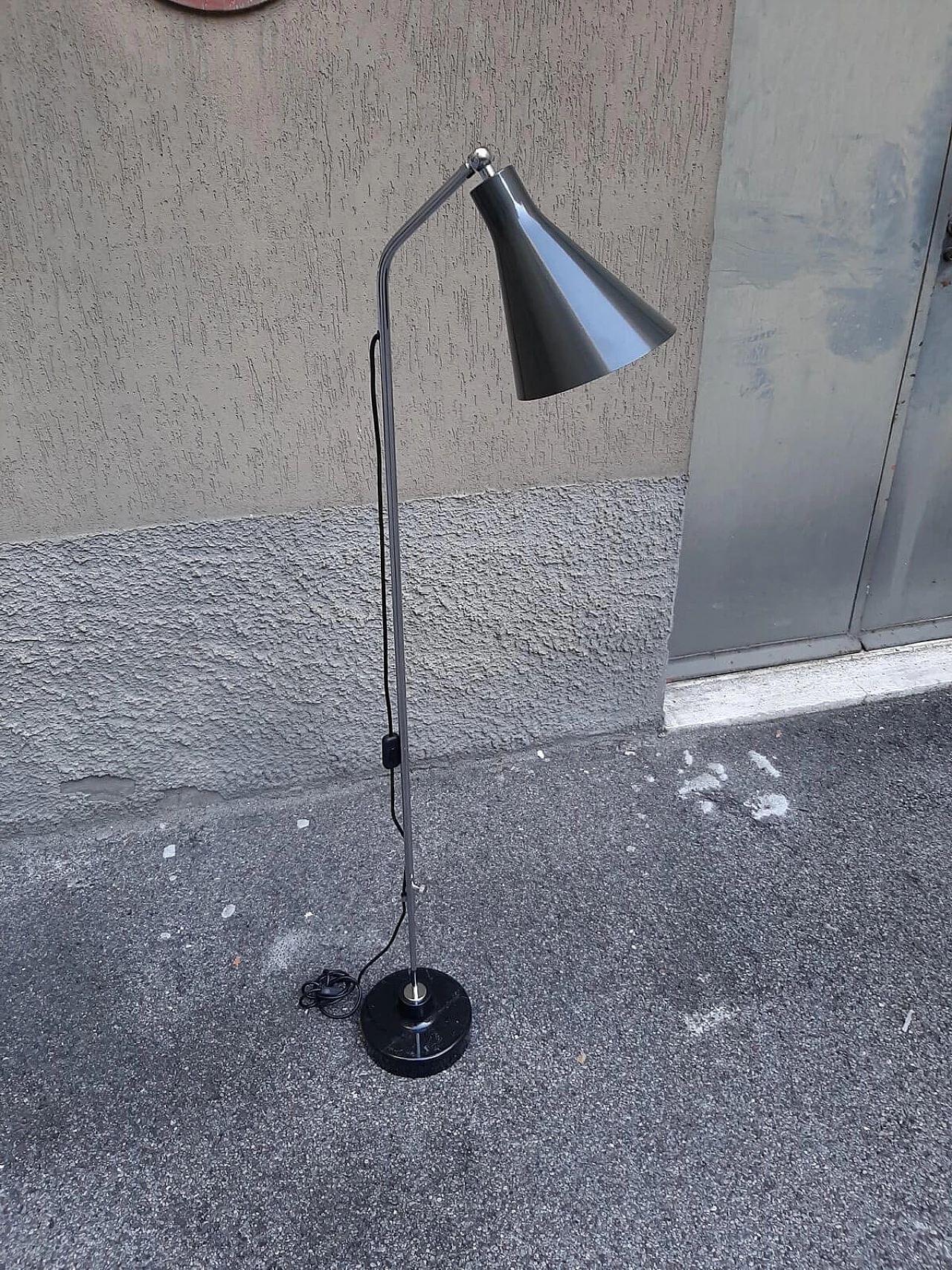 LTE3 chrome floor lamp by Ignazio Gardella for Azucena 1