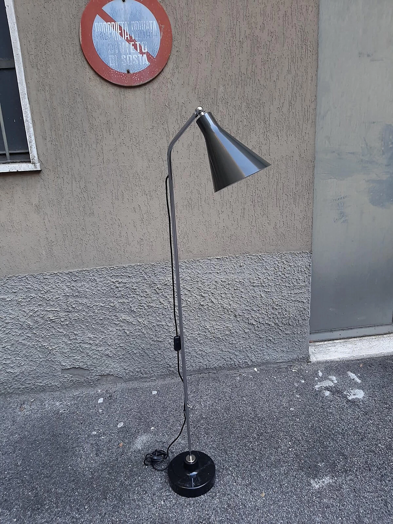 LTE3 chrome floor lamp by Ignazio Gardella for Azucena 2