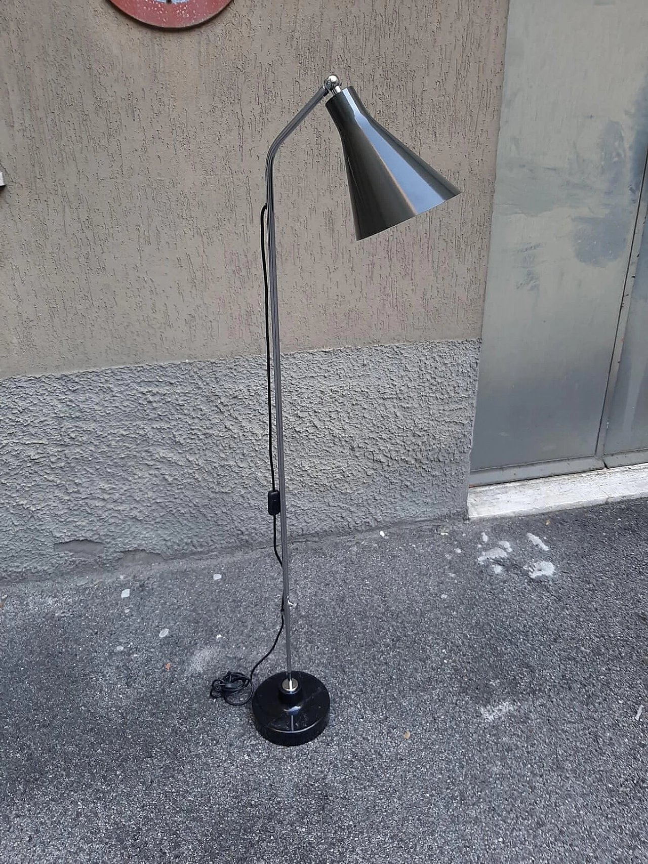 LTE3 chrome floor lamp by Ignazio Gardella for Azucena 4
