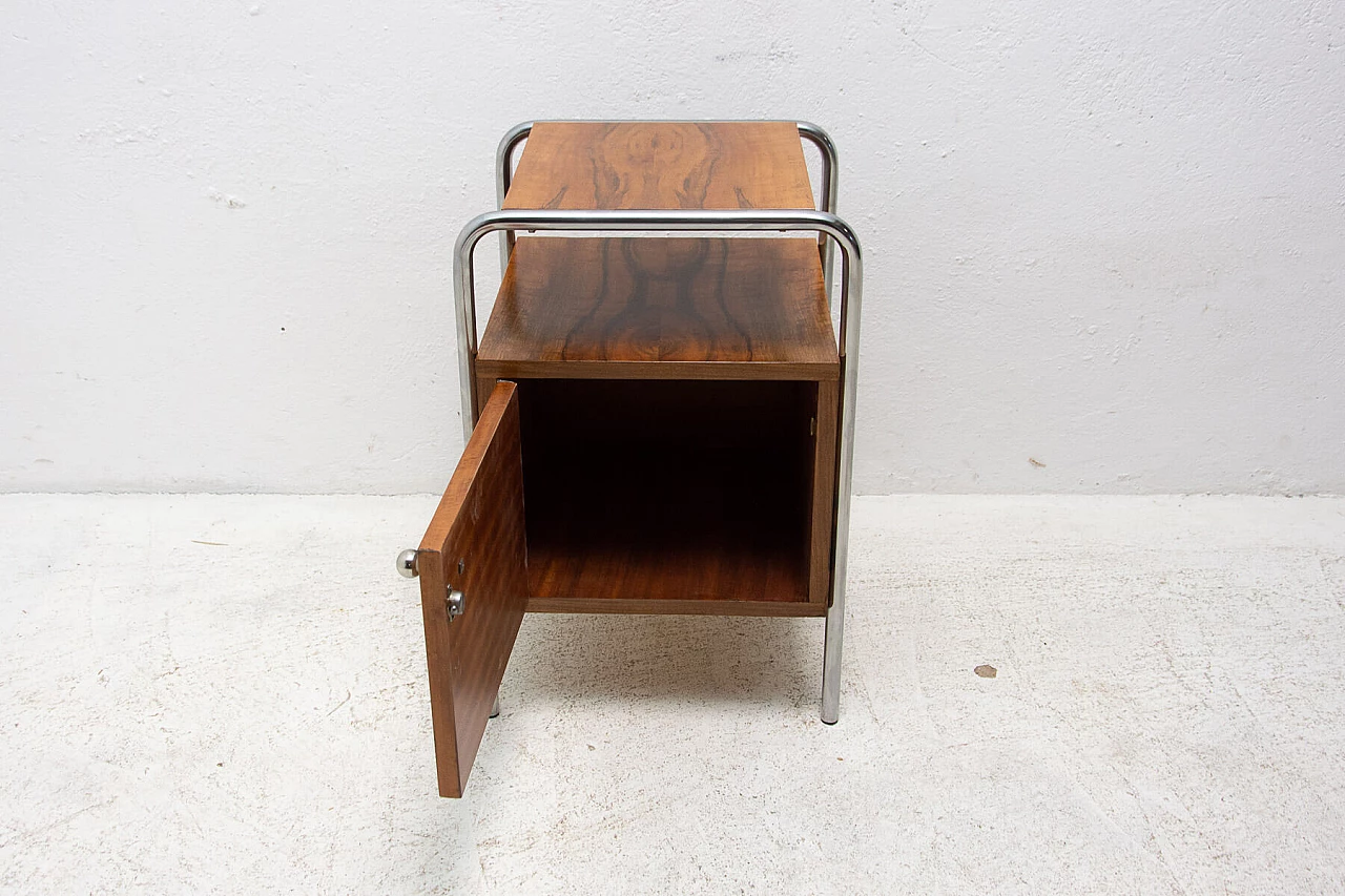 Bauhaus-style chrome bedside table by Robert Slezak, 1930s 4
