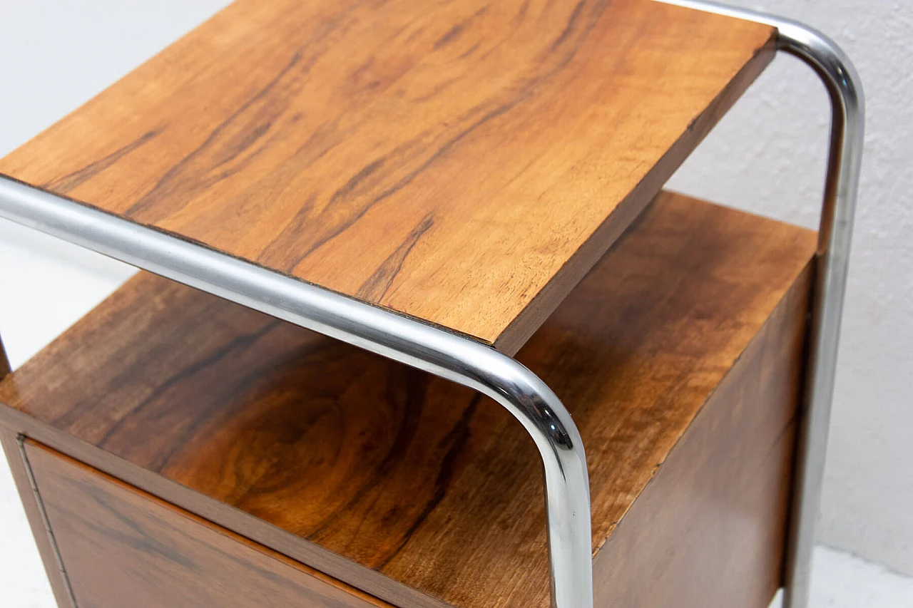 Bauhaus-style chrome bedside table by Robert Slezak, 1930s 7