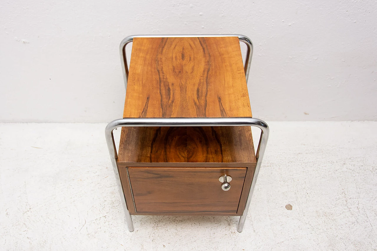 Bauhaus-style chrome bedside table by Robert Slezak, 1930s 9