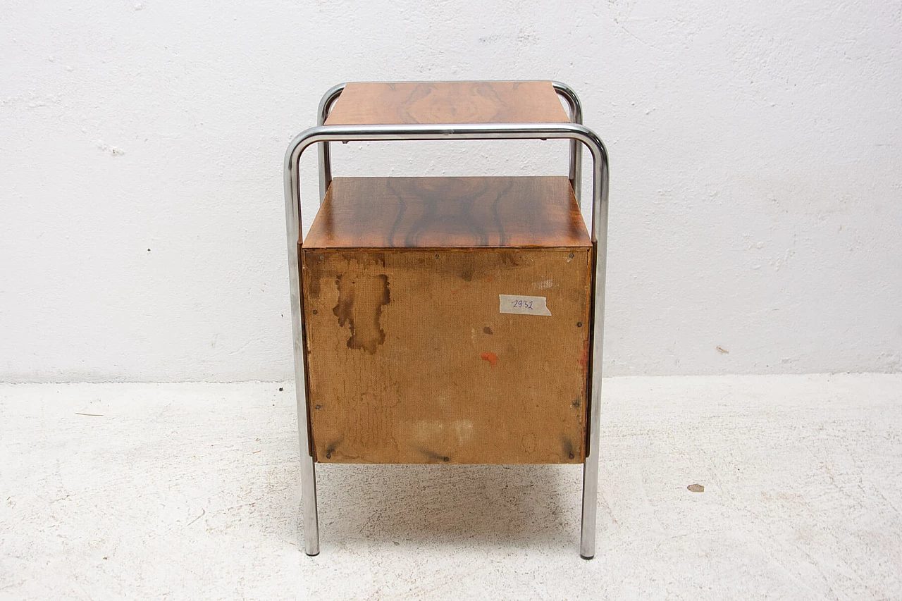 Bauhaus-style chrome bedside table by Robert Slezak, 1930s 10