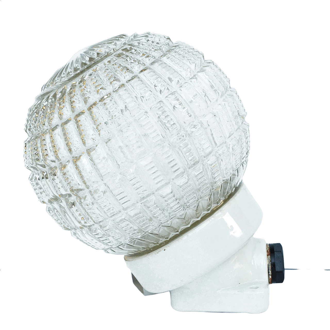 Elektrosvit Nové Zámky glass wall lamp, 1960s 11