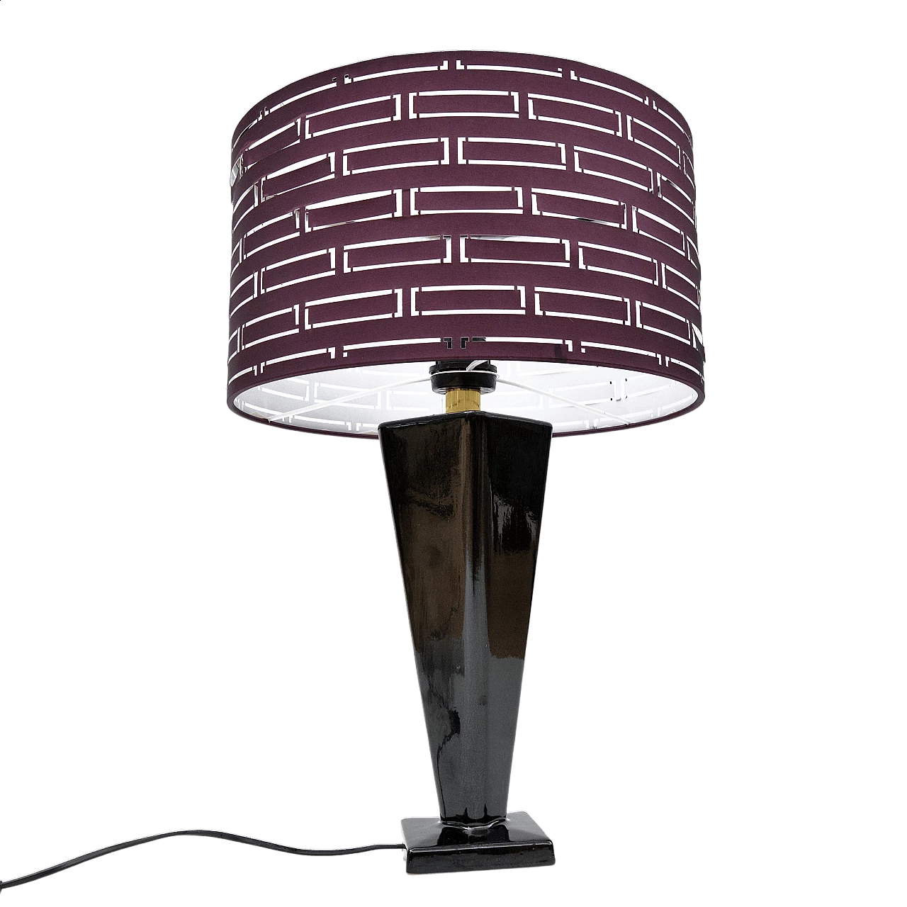 Table lamp with openwork shade, 1970s 17