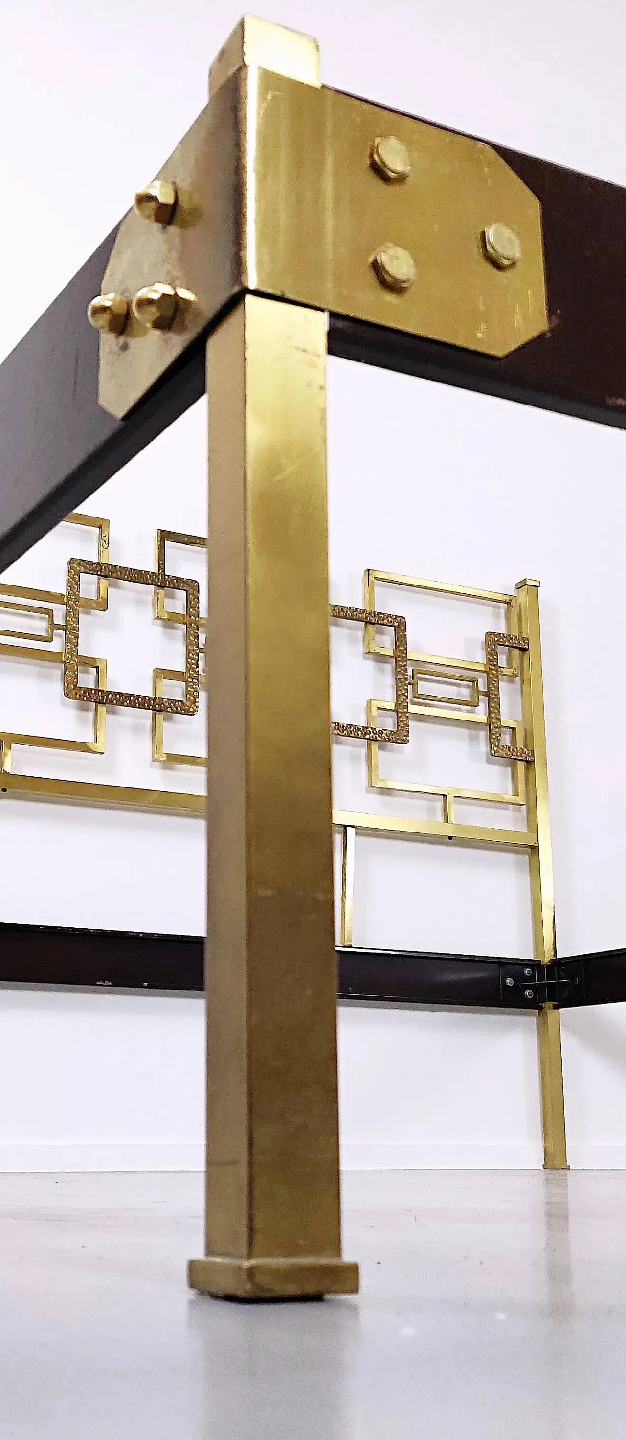 Brass bed by Luciano Frigerio, 1970s 2
