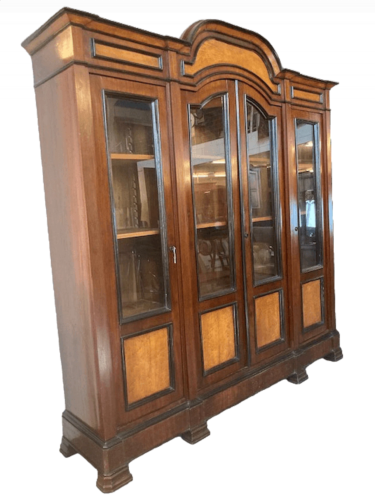 Rosewood and birch bookcase, 19th century 19