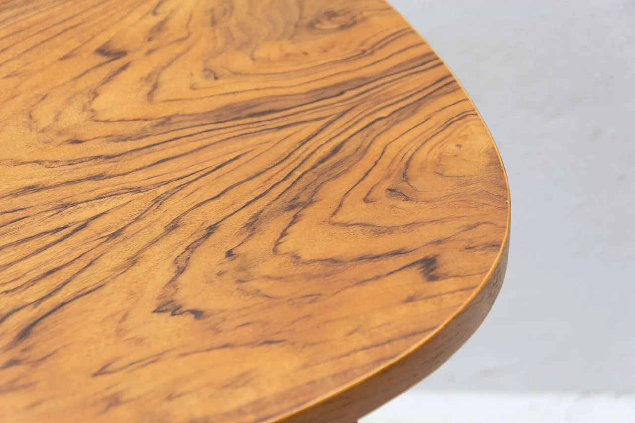 Tavolino da caffè a forma di plettro in legno, anni '60 6