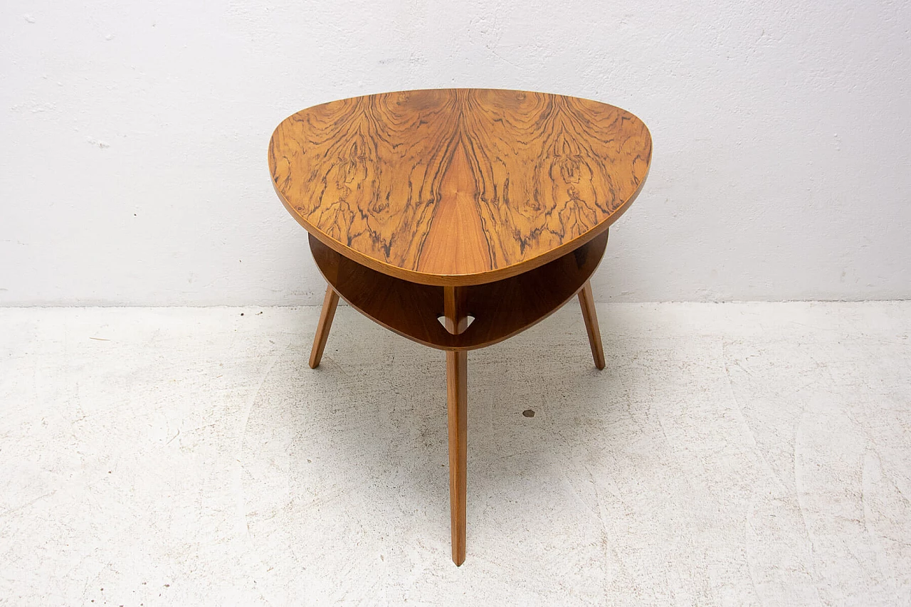 Tavolino da caffè a forma di plettro in legno, anni '60 11