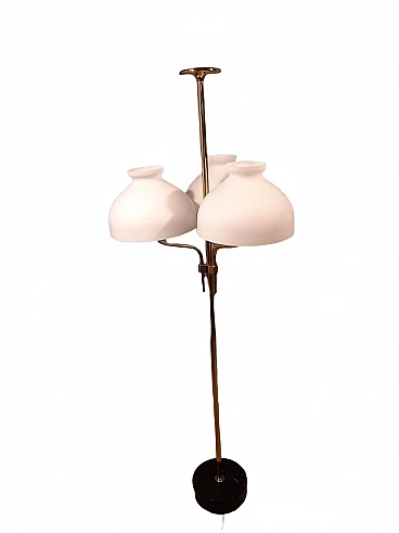 LTA3B lamp in brass and opaline glass by Ignazio Gardella for Azucena
