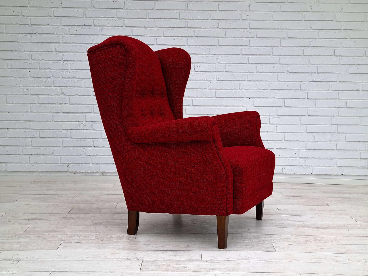 Chair with wool upholstery, 1950s 1