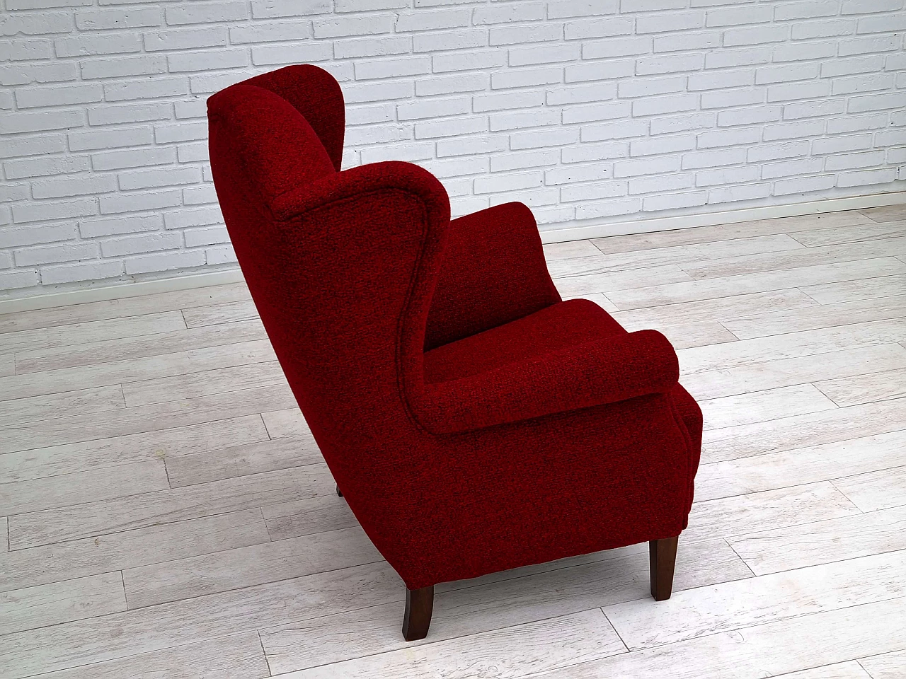 Chair with wool upholstery, 1950s 7