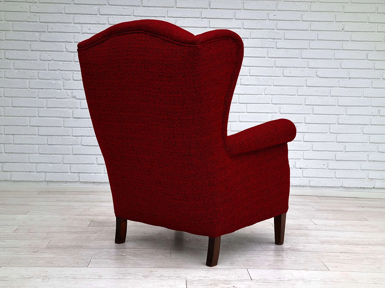 Chair with wool upholstery, 1950s 8