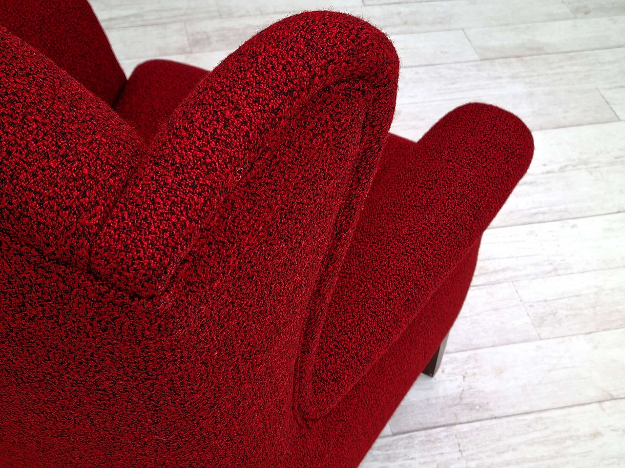 Chair with wool upholstery, 1950s 9