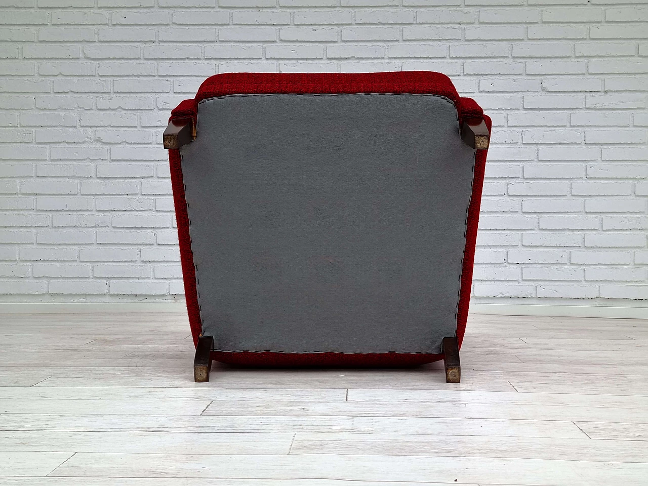 Chair with wool upholstery, 1950s 14