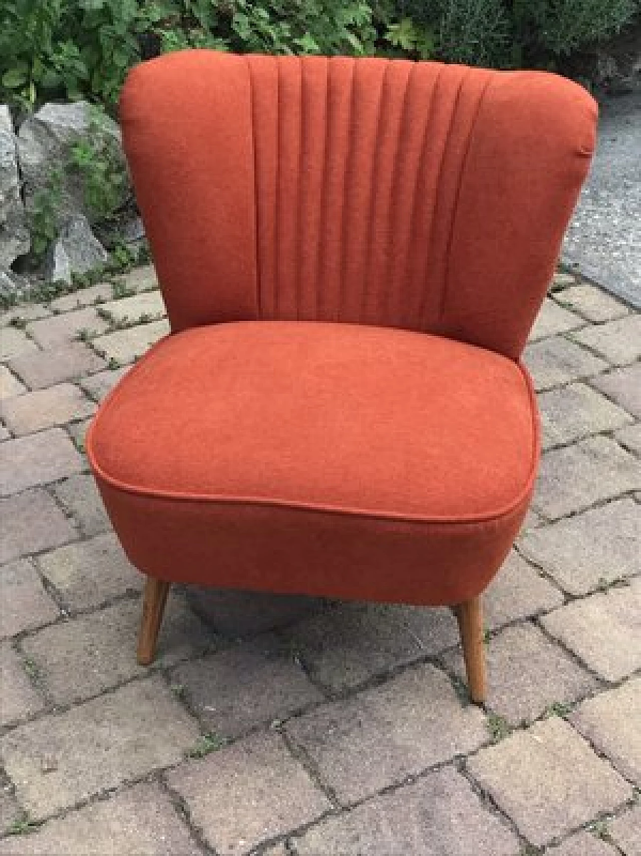 Pair of red cocktail chairs, 1960s 1