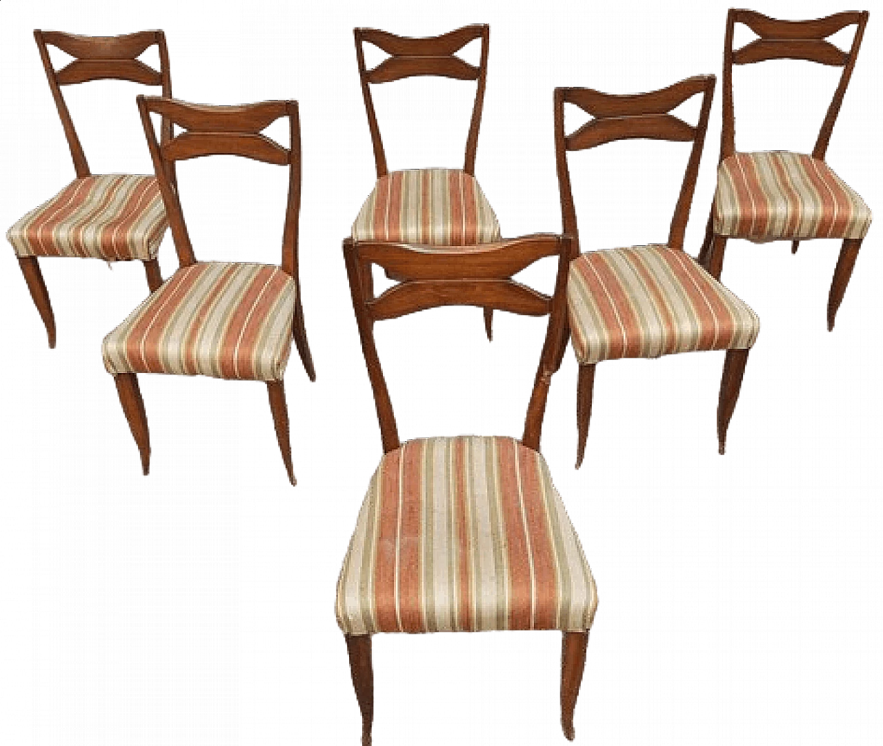 Sedia in mogano con gambe curve di Franco Buzzi, anni '40 10