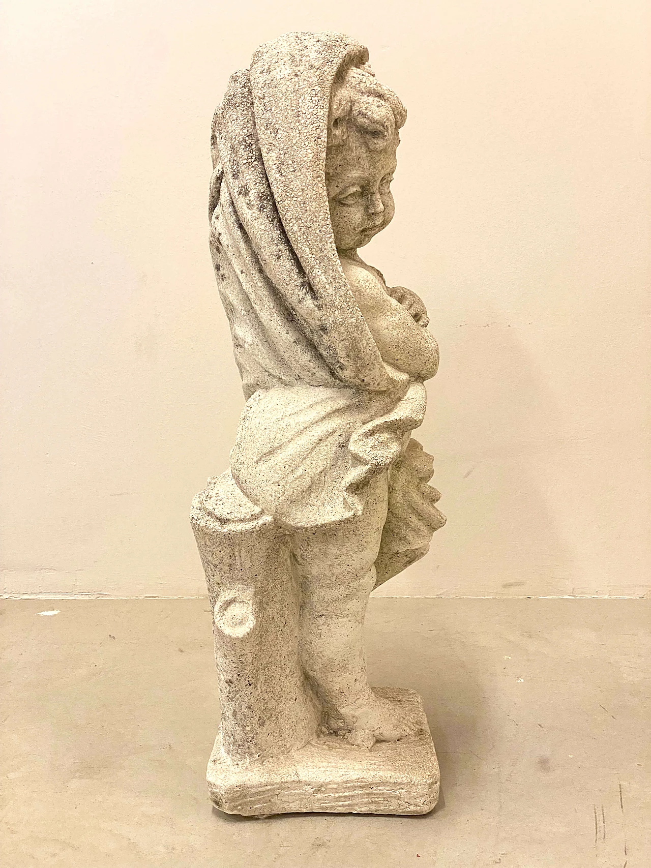 Concrete putto statue, 1970s 5