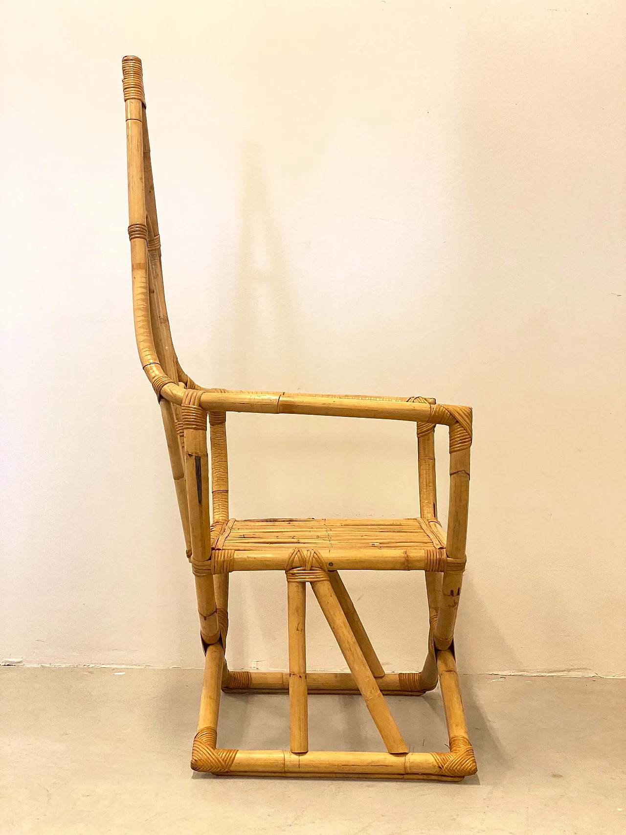 Bamboo armchair, 1970s 3