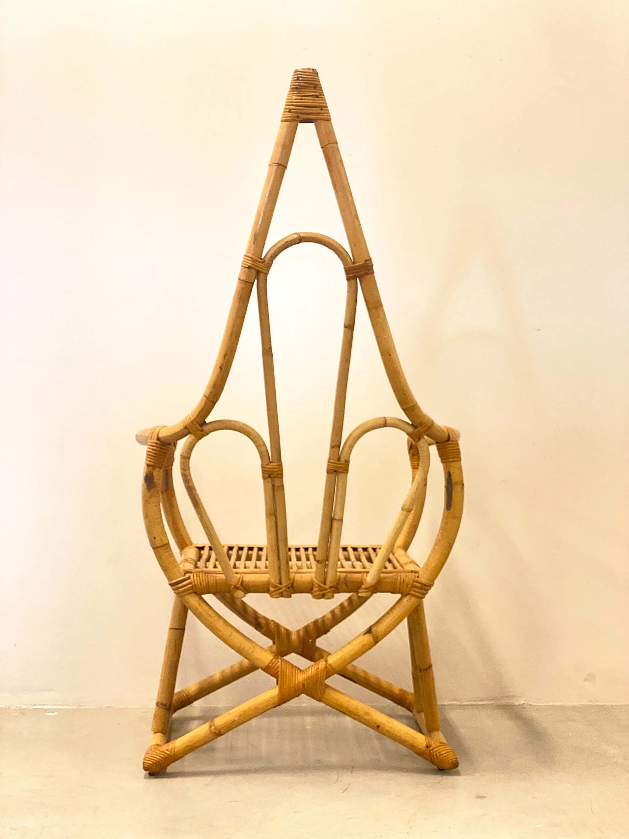 Bamboo armchair, 1970s 5