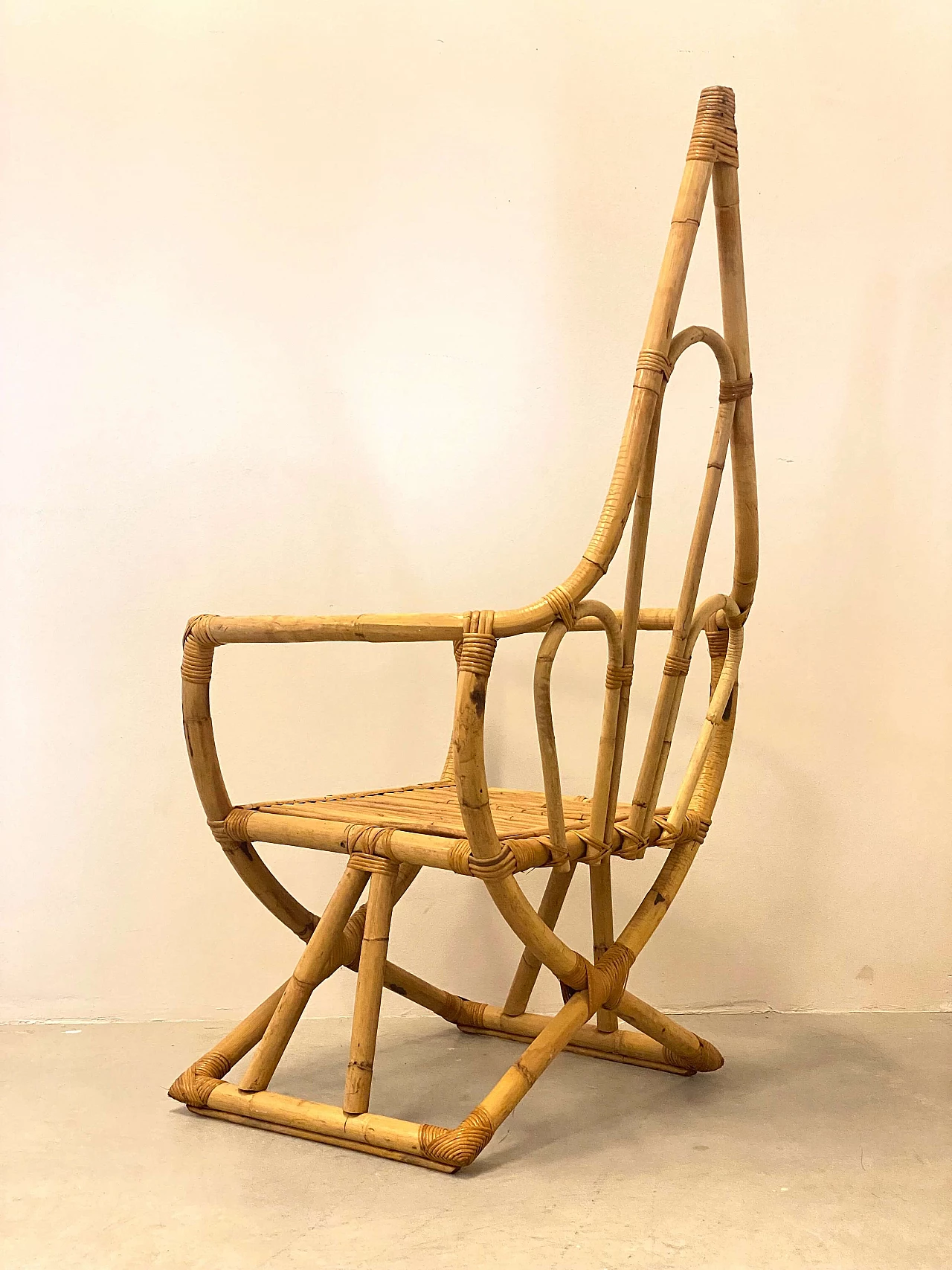 Bamboo armchair, 1970s 6