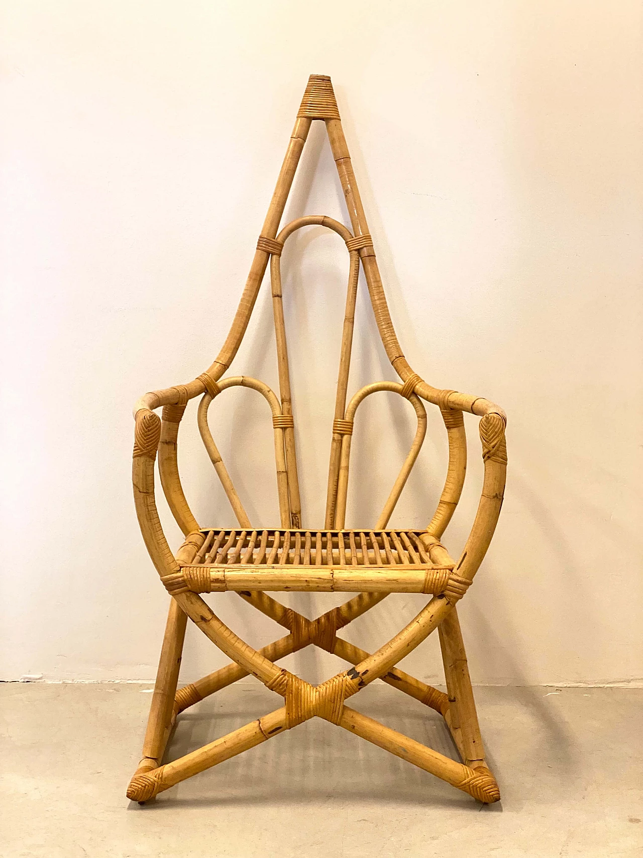 Bamboo armchair, 1970s 8