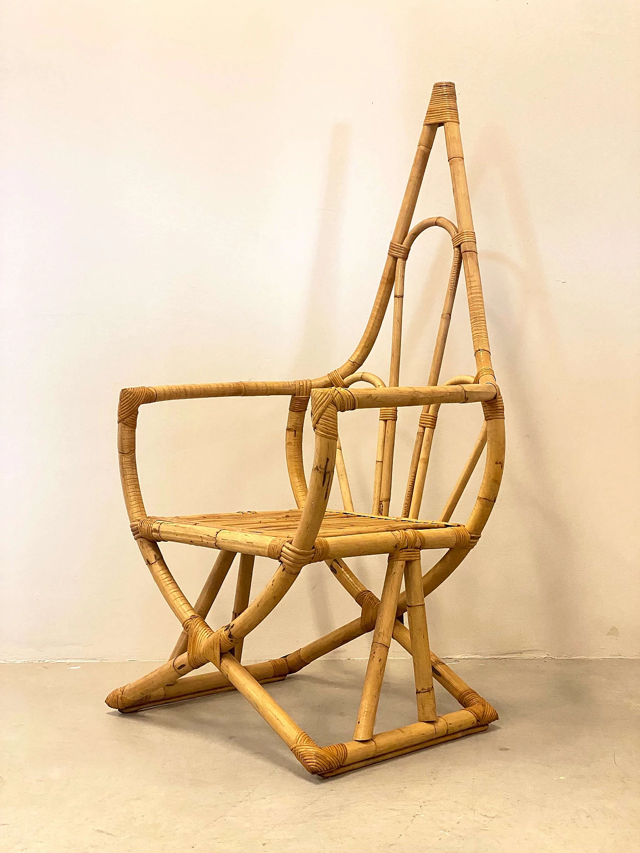 Bamboo armchair, 1970s 9