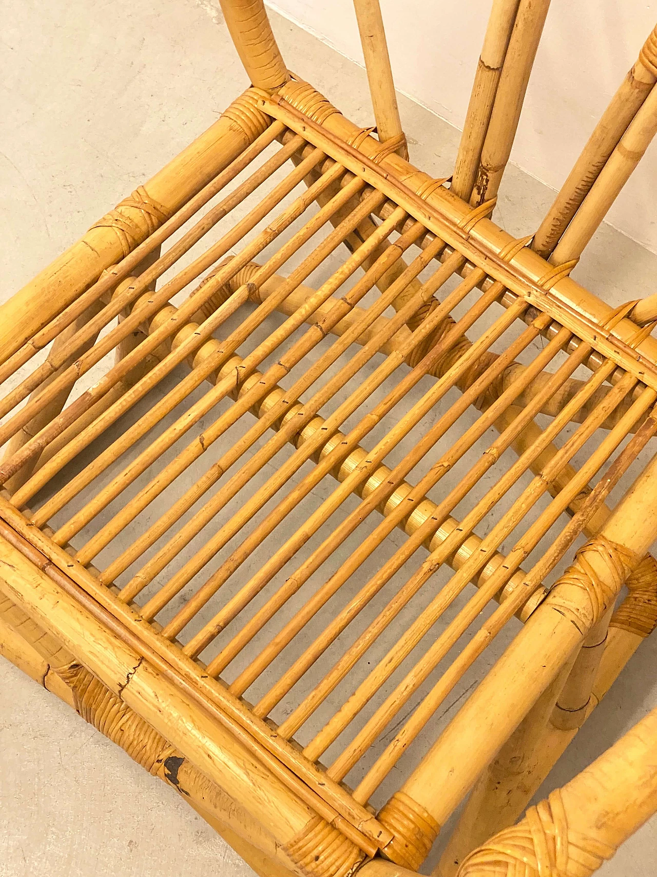 Bamboo armchair, 1970s 14