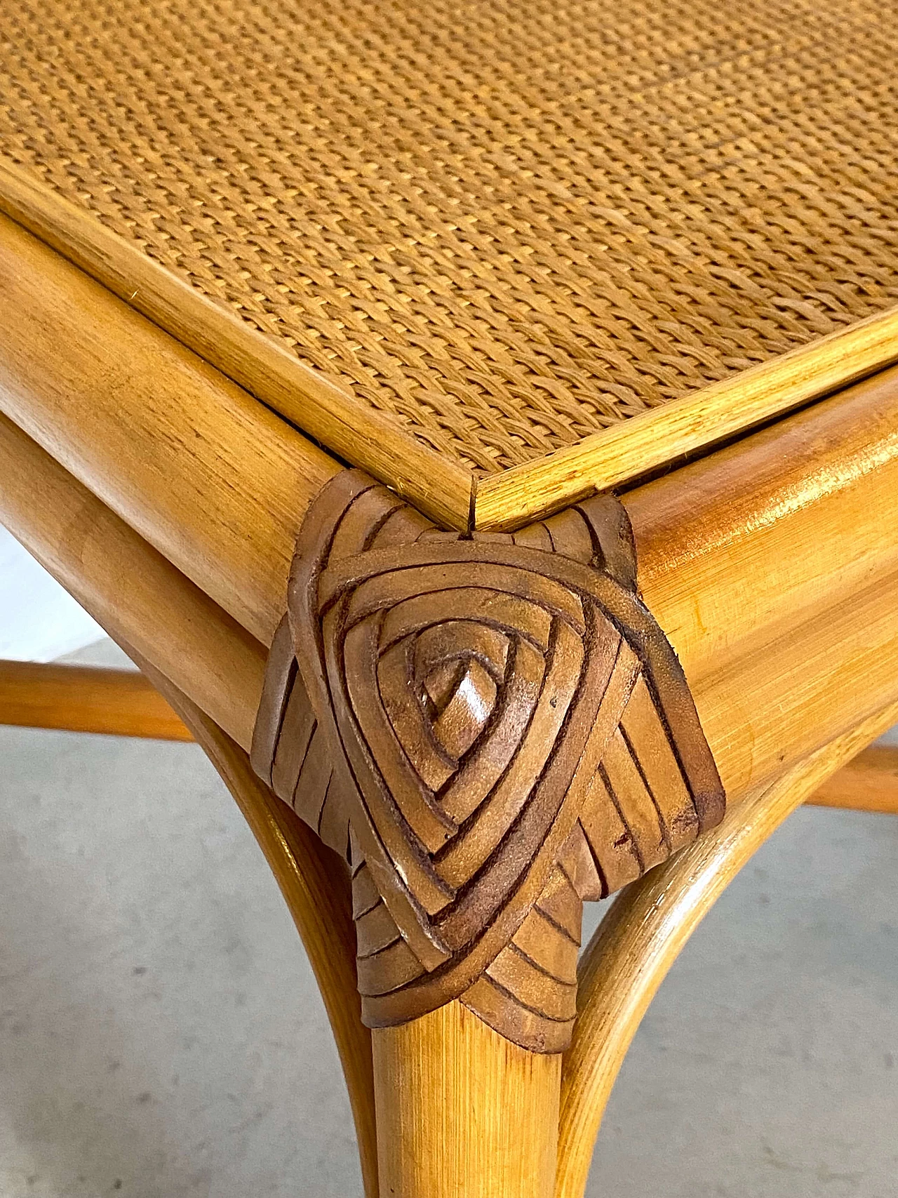 3 Sedie in bambù, anni '70 9