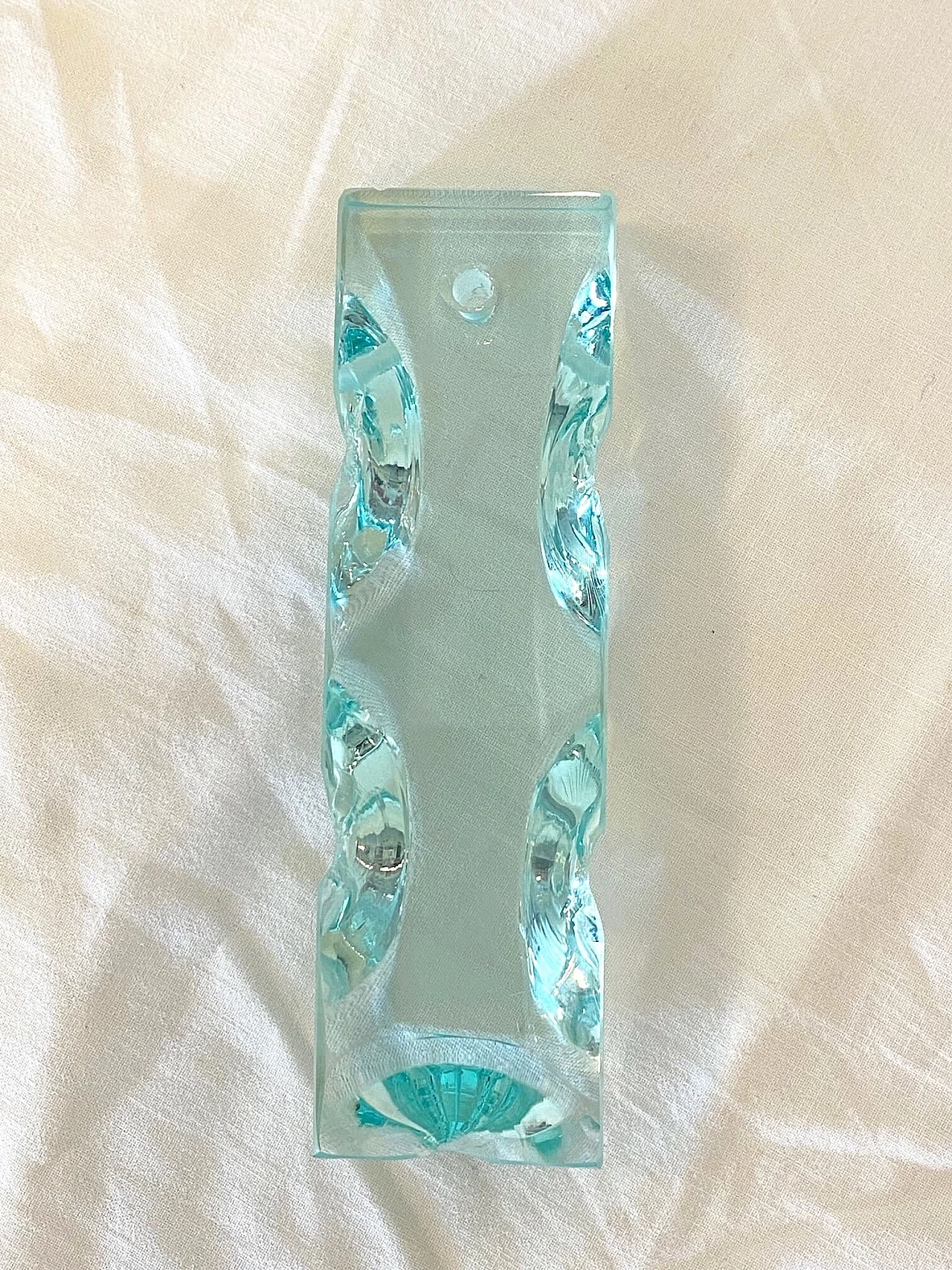 Pair of Cristal Art glass appliques, 1970s 12