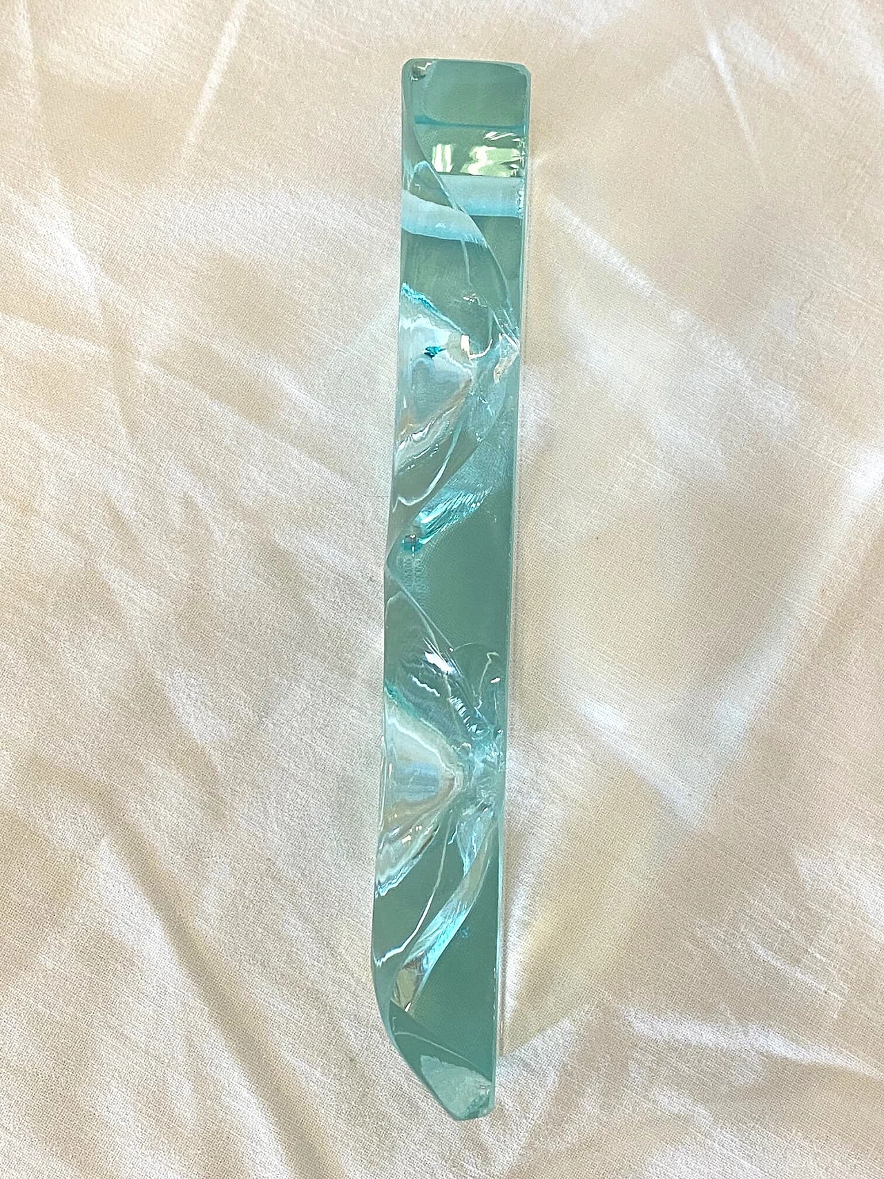 Pair of Cristal Art glass appliques, 1970s 13