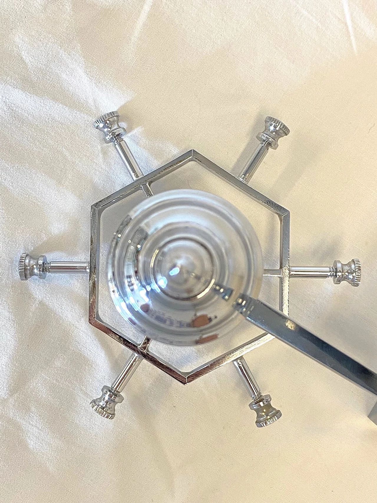 Pair of Cristal Art glass appliques, 1970s 17