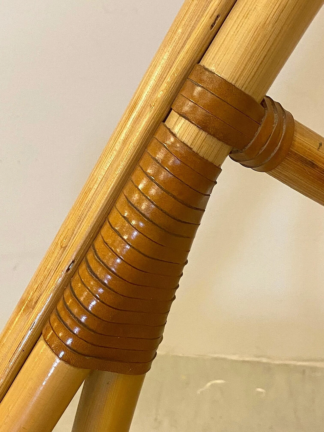 Coppia di poltrone in bambù, anni '80 11