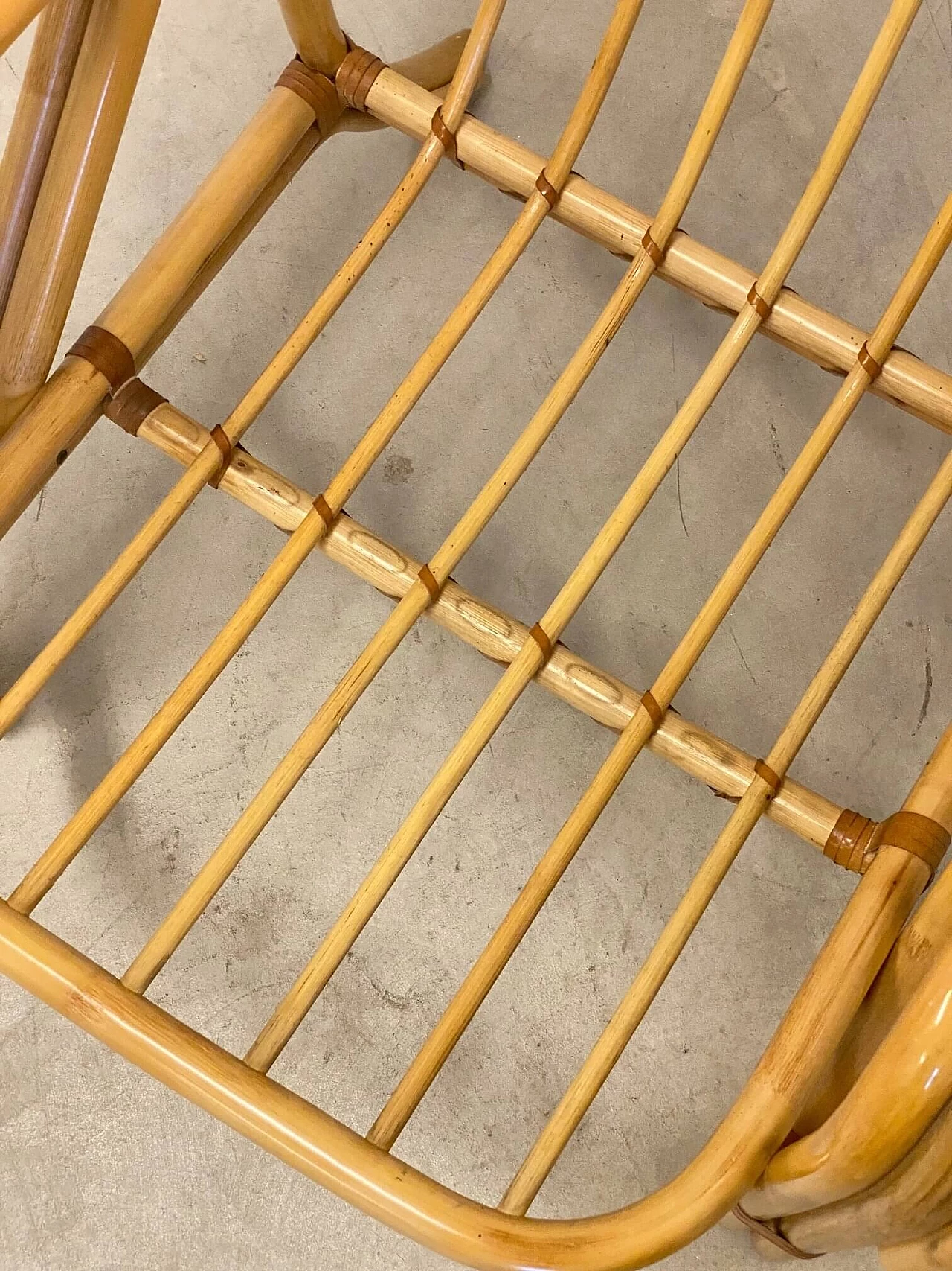 Coppia di poltrone in bambù, anni '80 15