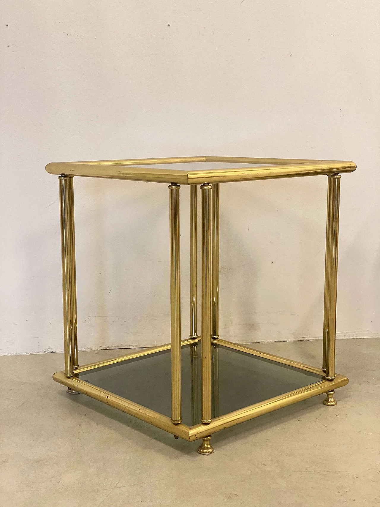 Pair of brass side tables, 1970s 3