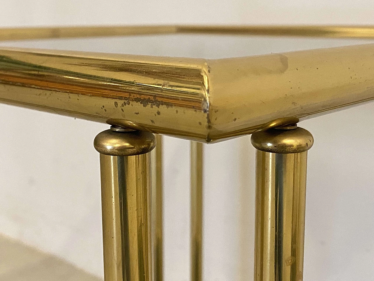 Pair of brass side tables, 1970s 9