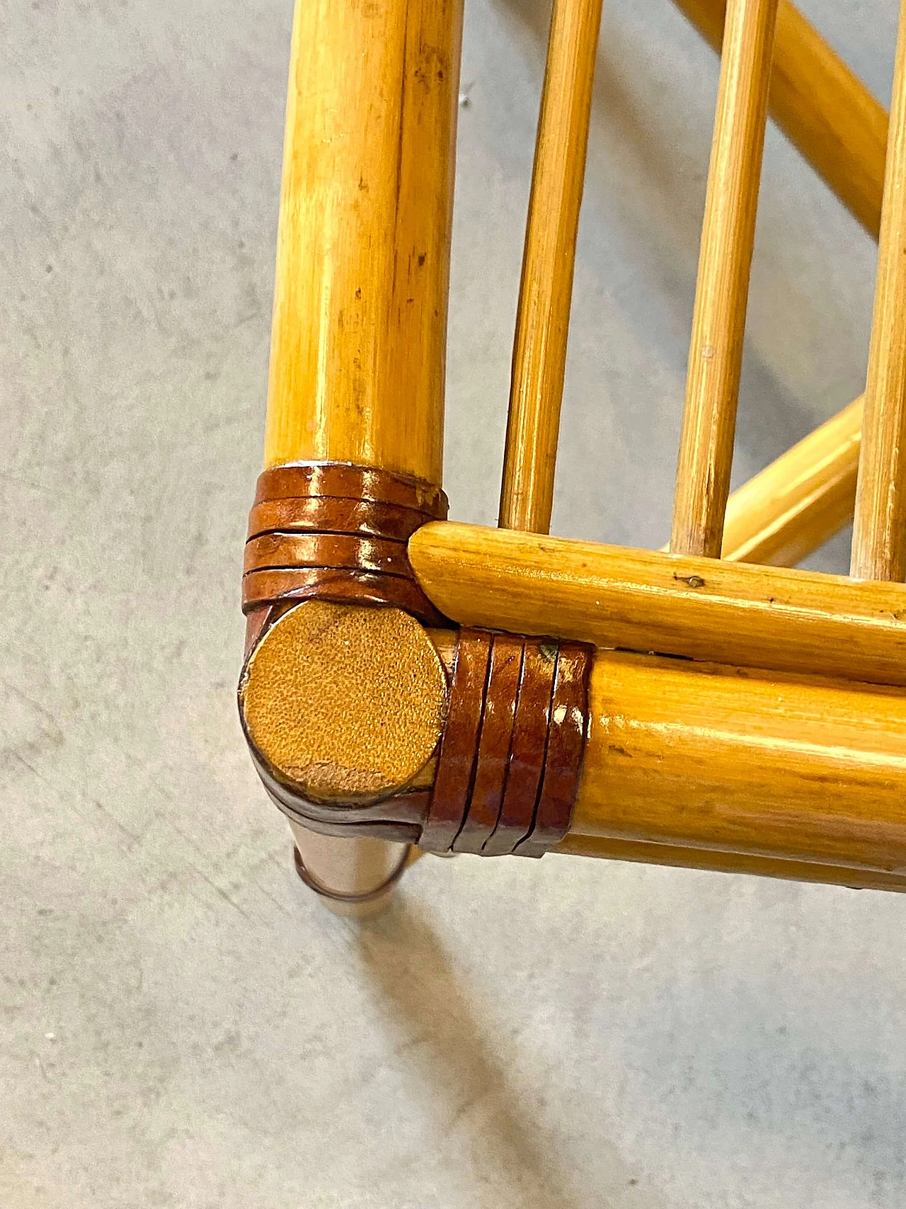 Coppia di sedie in bambù, anni '70 4