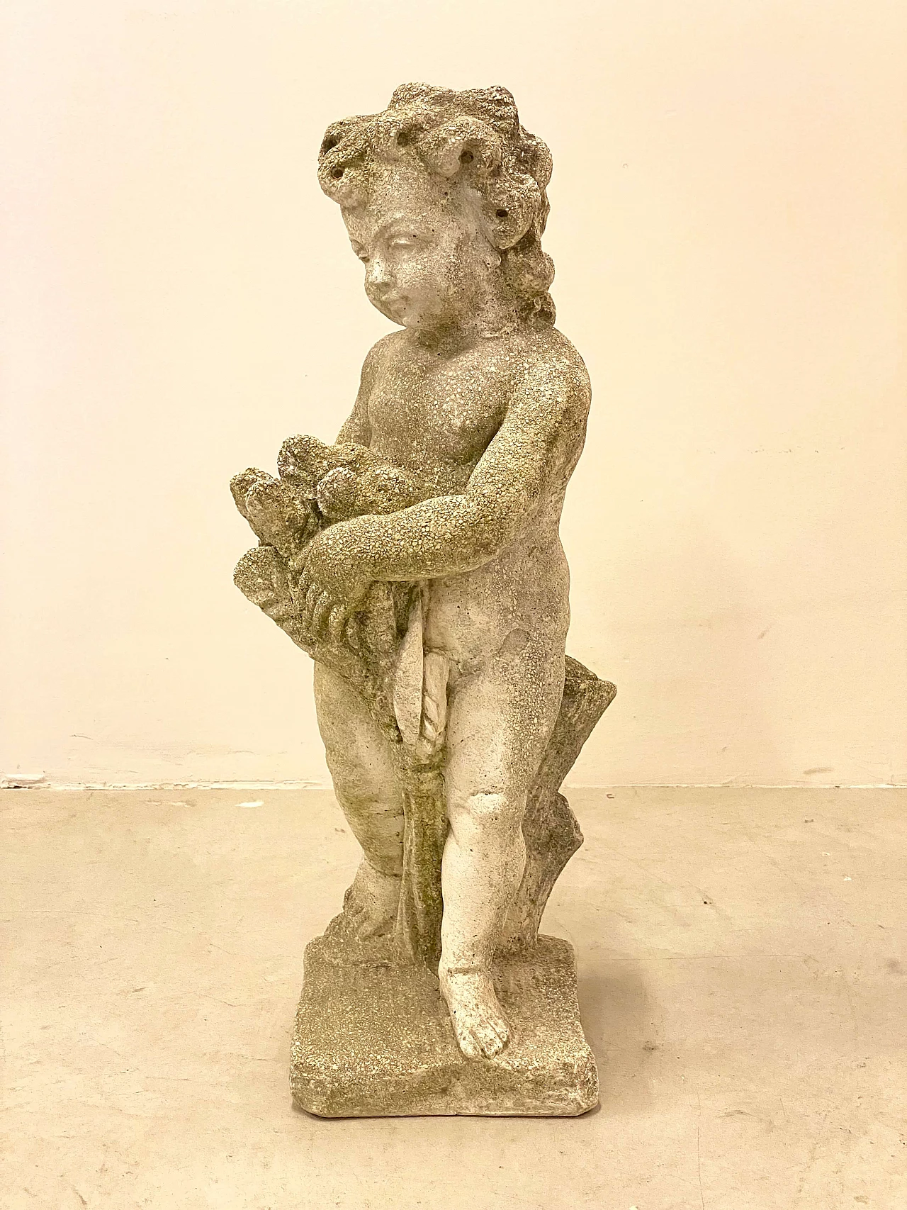 Concrete putto sculpture, 1970s 1