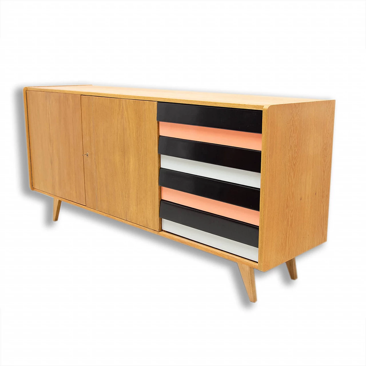 Sideboard U-460 by Jiří Jiroutek for Interiér Praha in beech, 1960s 1