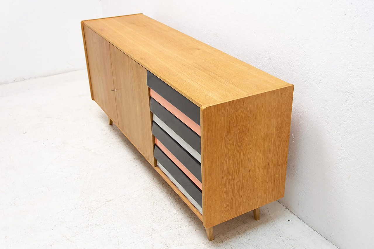 Sideboard U-460 by Jiří Jiroutek for Interiér Praha in beech, 1960s 3