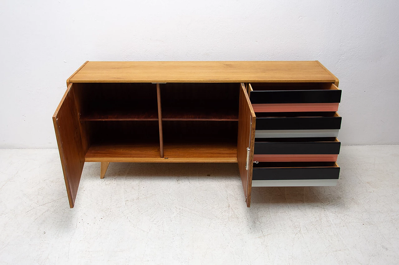 Sideboard U-460 by Jiří Jiroutek for Interiér Praha in beech, 1960s 5