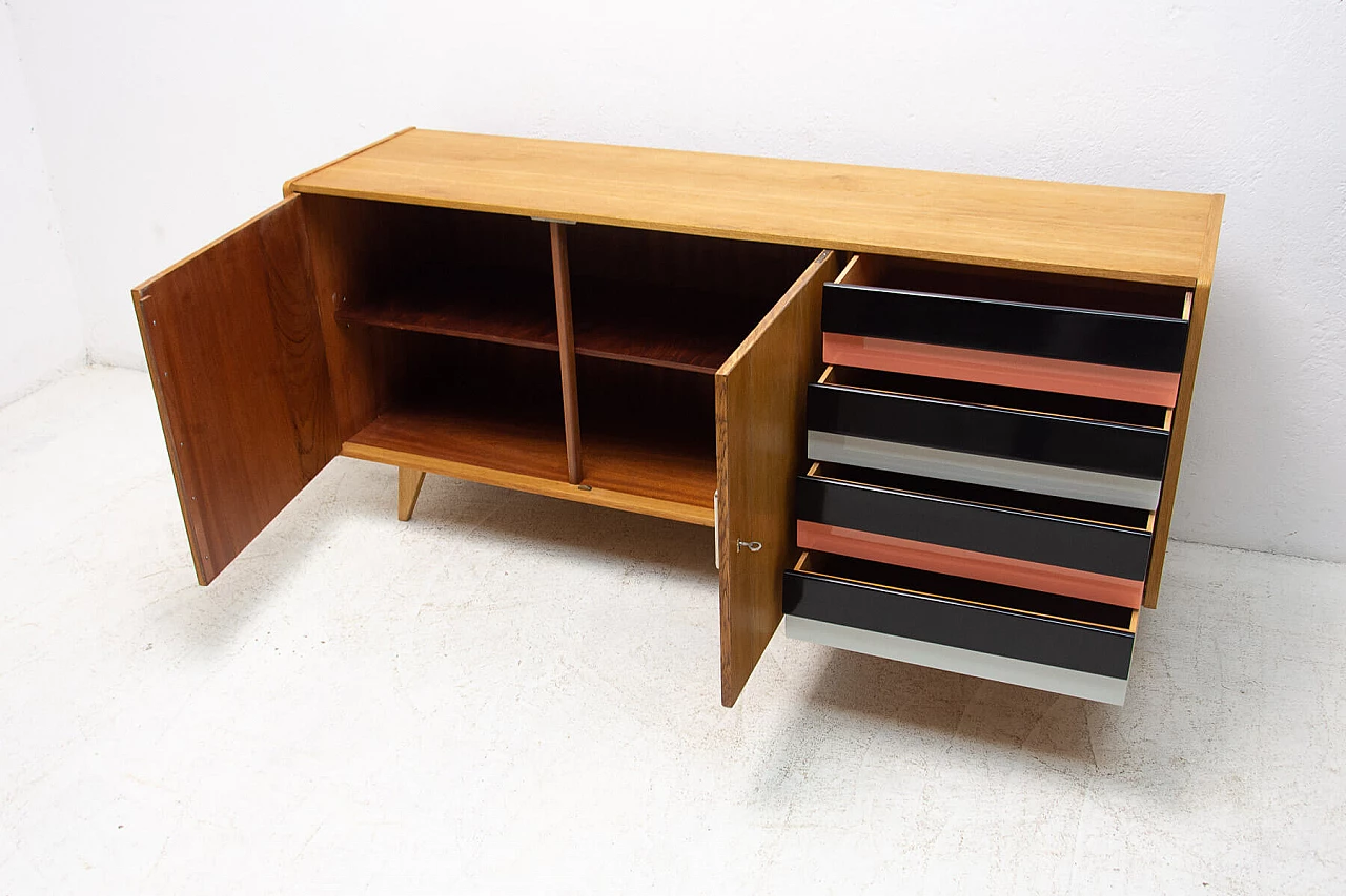 Sideboard U-460 by Jiří Jiroutek for Interiér Praha in beech, 1960s 6