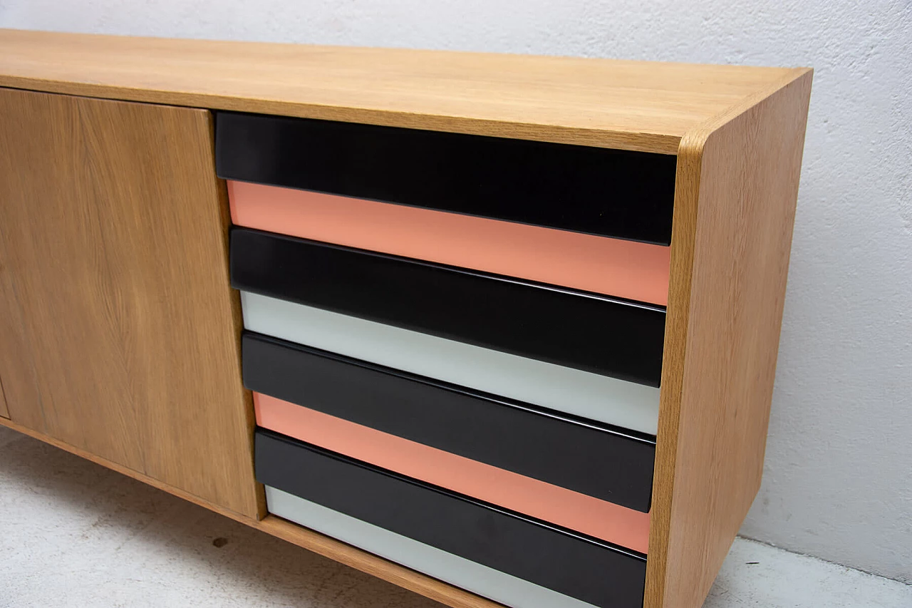 Sideboard U-460 by Jiří Jiroutek for Interiér Praha in beech, 1960s 14