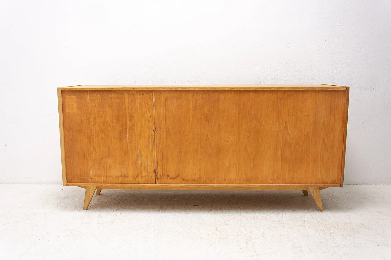 Sideboard U-460 by Jiří Jiroutek for Interiér Praha in beech, 1960s 20