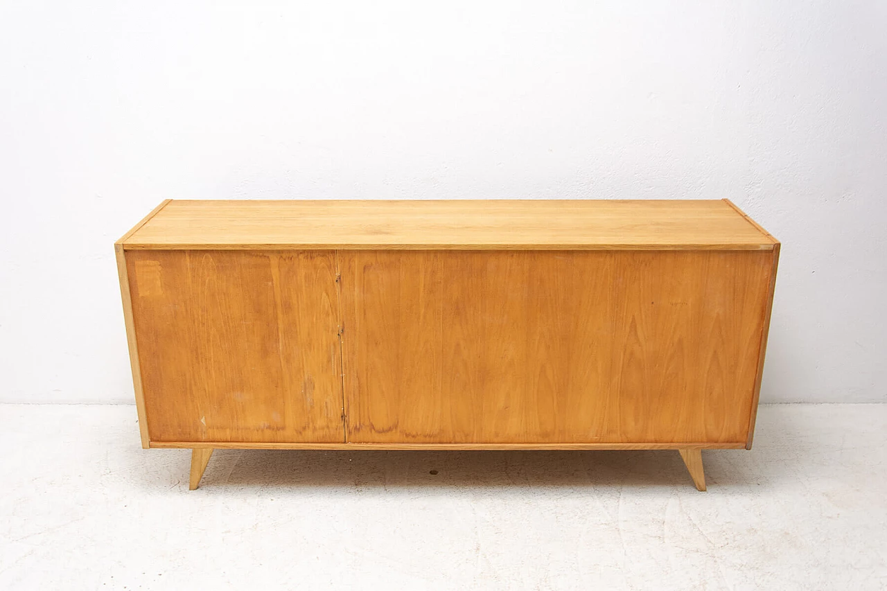 Sideboard U-460 by Jiří Jiroutek for Interiér Praha in beech, 1960s 21