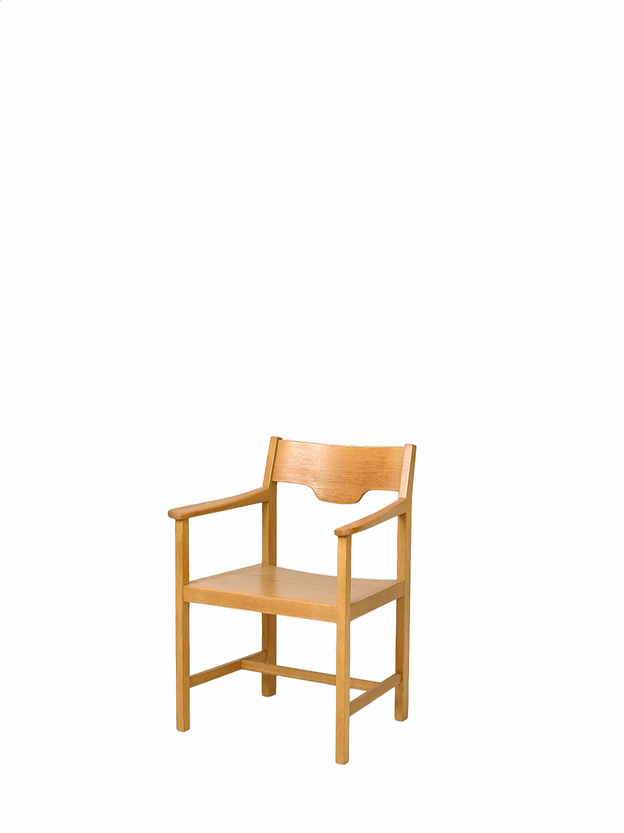 Oak chair with armrests by AB Carlström, 1960s 9